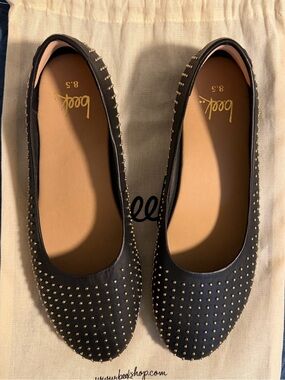 Beek: Swiftlet Studded Ballet Flat Black 8.5 EUC!